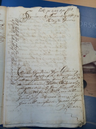 First page of Anna Nilsdotter's letter